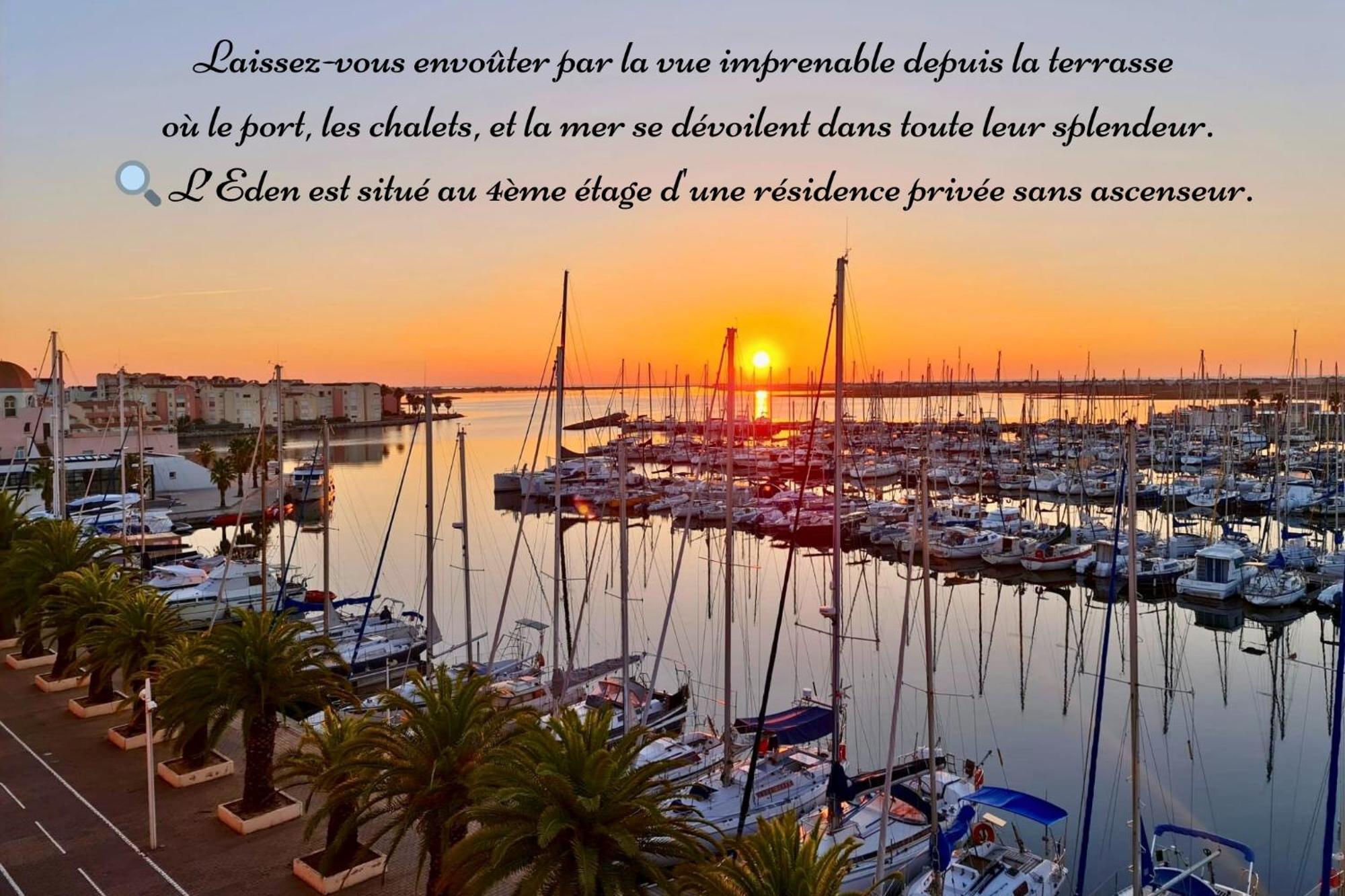 L'Eden - Vue Magnifique Sur Le Port, Les Chalets & La Mer - Gruissan Exteriér fotografie